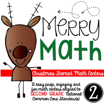 Preview of Merry Math-SECOND grade Christmas Math Centers