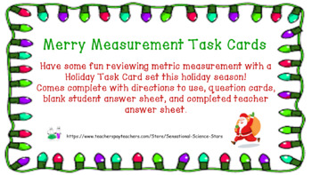 Preview of Merry Measurement Task Cards