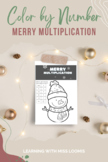 Merry Multiplication Color by Number Activity
