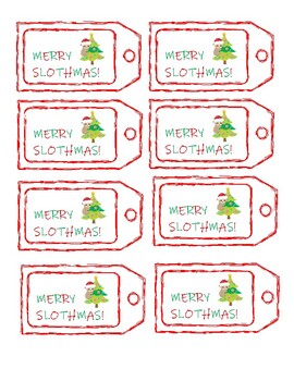 Merry Slothmas Tags by Primary is a Hoot | Teachers Pay Teachers