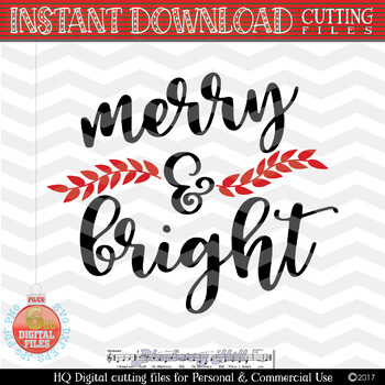 Download Merry And Bright Svg Christmas Svg Christmas Clipart Christmas Saying Svg PSD Mockup Templates