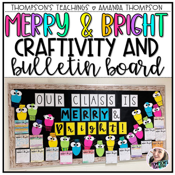 Preview of Merry and Bright | Winter Bulletin Board and Craft