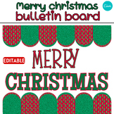 Merry christmas bulletin board letters - Editable red chri