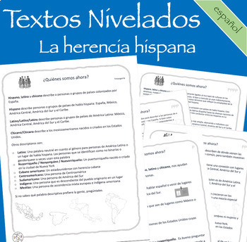 Preview of Mes de La Herencia Hispana Textos Nivelados/ Hispanic Heritage Leveled Texts