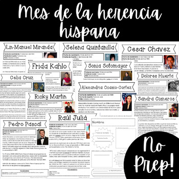 Preview of Mes de la Herencia Hispana (Hispanic Heritage Month)