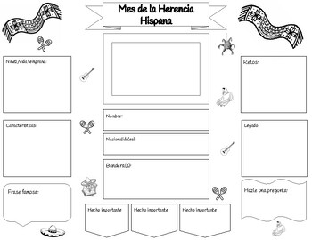 Preview of Mes de la Herencia Hispana plantilla