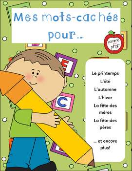 Preview of Mes mots cachés pour... (My Word Search for...) - French Word Search Puzzles