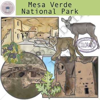 Preview of Mesa Verde National Park Clipart Set