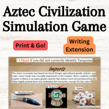 Preview of Mesoamerica Aztec Civilization Simulation Game with Writing Extension