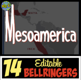 Mesoamerica Bell Ringers Warmups | 14 Editable Warmups for