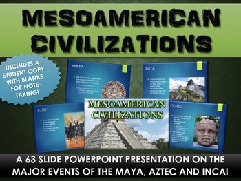Preview of Mesoamerica Civilizations PowerPoint - Maya, Aztec, Inca (63 Slides!)