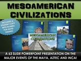 Mesoamerica Civilizations PowerPoint - Maya, Aztec, Inca (