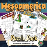 Mesoamerica Crossword Puzzle Pack Aztec, Inca, Maya