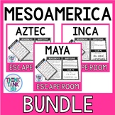 Mesoamerica Escape Rooms BUNDLE- Maya, Inca, Aztec