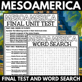 Mesoamerica Final Unit Test Assessment - Word Search - Qui