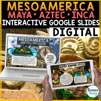 Preview of Mesoamerica Google Classroom  Olmec Aztec Inca | Mesoamerica Google Slides