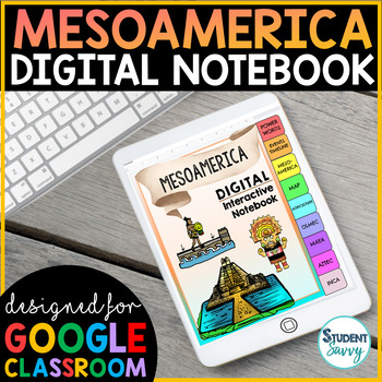 Preview of Mesoamerica  Interactive Notebook - Digital Notebook Google Classroom Activities