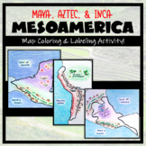 Mesoamerica: Map Coloring & Labeling Activities BUNDLE! (M