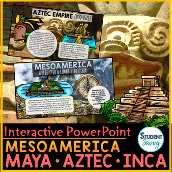 Preview of Mesoamerica PowerPoint Olmec Maya Aztec Inca Empires Google Slides History