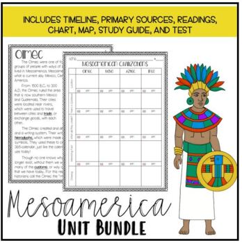 Preview of Mesoamerica (Olmec, Maya, Aztec and Inca) Unit Bundle!