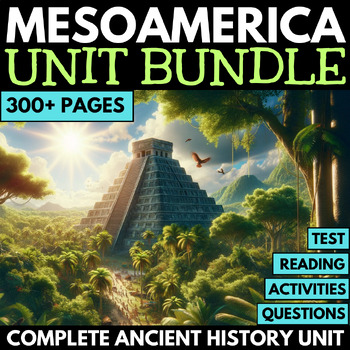Preview of Mesoamerica Unit - Maya Aztec Inca Activity - Questions Reading Passages Project