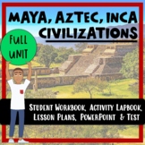 Mesoamerica Unit: Maya, Aztec, Inca- Readings, Lapbook, Po