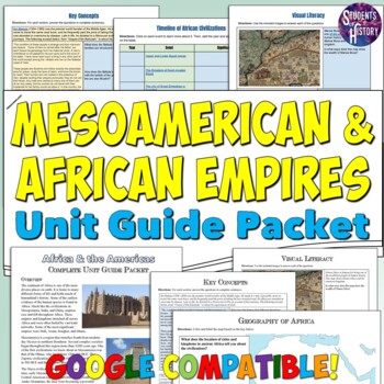 Preview of Mesoamerica and African Empires Study Guide and Unit Packet