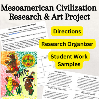 Preview of Mesoamerican Civilization Research & Art Project - Aztecs, Maya, Incas