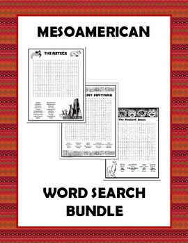 Preview of Mesoamerican Civilizations Word Search Bundle