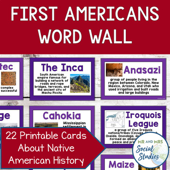 Preview of Mesoamerican Civilizations and Native Americans Word Wall