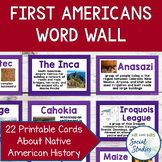 Mesoamerican Civilizations and Native Americans Word Wall