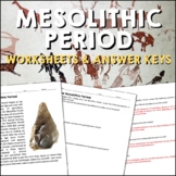 Mesolithic Period Early Humans Reading Worksheets and Answer Keys