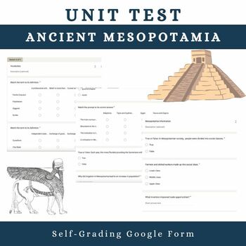 Preview of Mesopotamia Assessment- Google Form!