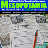 Mesopotamia Differentiated Reading Passages (Digital & Pri