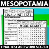 Mesopotamia Final Unit Test Assessment - Word Search Activ