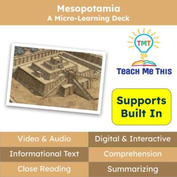 Preview of Mesopotamia Informational Text Reading Passage and Activities