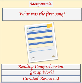 Preview of Mesopotamia Lesson Plan | First Music Worksheet | Sumer