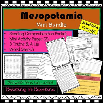 Preview of Mesopotamia MINI Bundle- No Prep!
