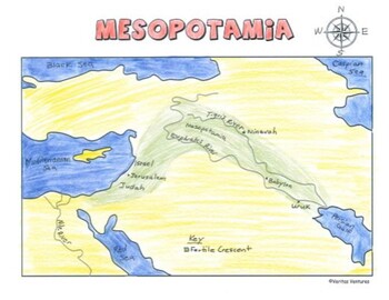 mesopotamia map with cities