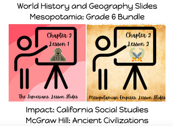 Preview of Mesopotamia: McGraw Hill World History & Geography Grade 6 Lesson Slides BUNDLE