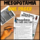 Mesopotamia One Pager Activity