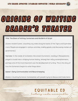 Preview of Mesopotamia: Origins of Writing Reader's Theater & Discussion