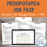 Mesopotamia + Persian Empire Job Fair Activity | Hammurabi