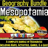 Mesopotamia Physical Geography Bundle Map Activities & Qui