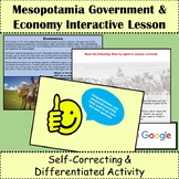 Mesopotamia Politics &  Economy Google Lesson Differentiat