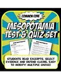 Mesopotamia Quiz and Test Common Core Writing and Literacy