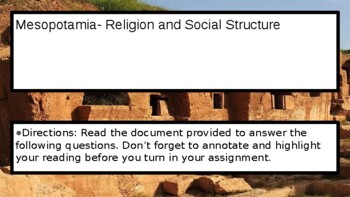 Preview of Mesopotamia Religion and Social Structure