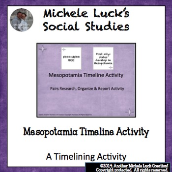 Preview of Mesopotamia Timeline Research & Report Activity Ancient River Civilizations
