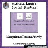 Mesopotamia Timeline Research & Report Activity Ancient Ri