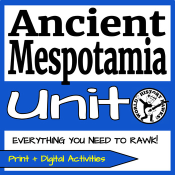 Preview of Ancient Mesopotamia Unit Bundle - Map Reading Activities Simulation Project Test